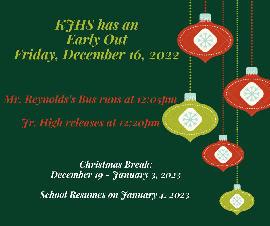 KJHS Early Out Dec 2022
